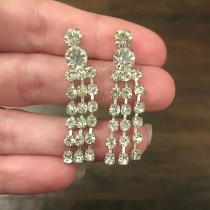 Silver dangly earrings